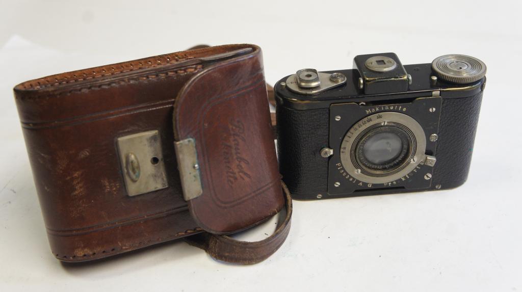Plaubel Makinette fényképezőgép, Anticomar 2,7/5cm objektív (tisztításra szorul) sz.: 84518  cca.: 1931.