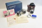 Voigtländer Vitessa T fényképezőgép sz.: 11 49353, Color-Skopar 2,8/50mm objektív sz.: 4379478 - tartozékokkal