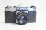 Praktica nova fényképezőgép sz.: 167358, Domiplan 2,8/50mm objektív sz.: 3777262