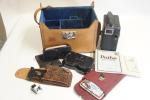 Pathe Baby-Cine Motocamera filmfelvevő sz.: Z05929 tartozékokkal