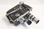 Paillard Bolex 16mm filmfelvevő sz.: 15492, három objektíves
