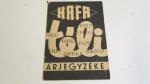 HAFA 76. árjegyzék 1936.12.