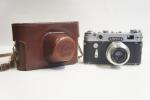 Zorki-6 fényképezőgép sz.: 600046215, Industar-50 3,5/50mm objektív sz.: 6096533