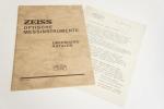 Zeiss Optische Messinstrumente Übersichts Katalog ; Carl Zeiss Jena